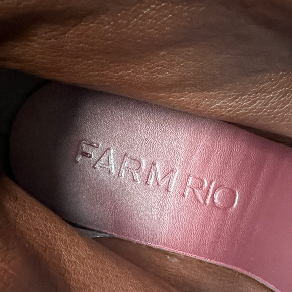 FARM RIO Marsala Boho EMBROIDERED Western ankle booties Size 7 US 36 EU - Picture 17 of 17